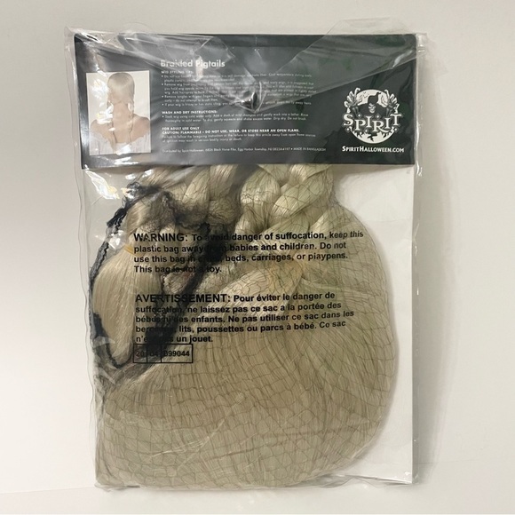 Spirit Blonde Braided Pigtails Wig Halloween - Picture 8 of 13